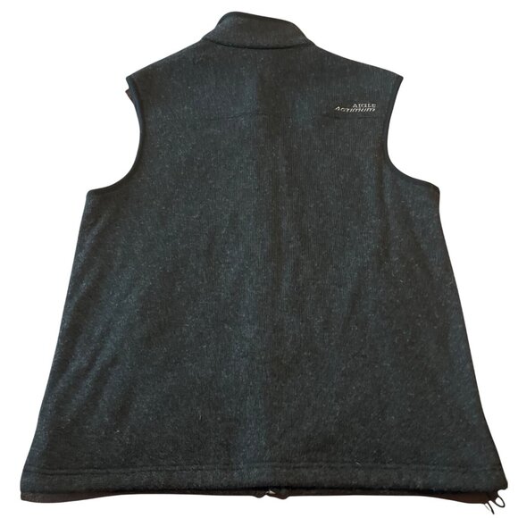 Aigle Actimum Mens Wool Blend Zip-Up Vest W/ Pockets Medium Black/Gray - Picture 2 of 6